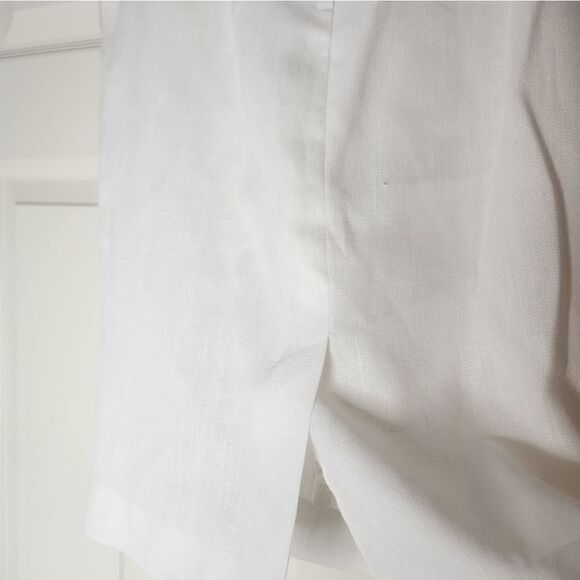 Gloria Vanderbilt 8 White LINEN Blend Embroidered Lined Women’s Skirt Suit - Picture 13 of 13